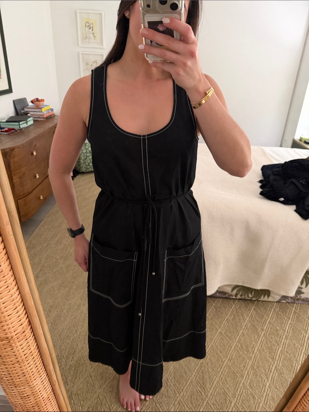 Proenza Schouler White Label - Sleeveless Tie-Waist Midi Dress